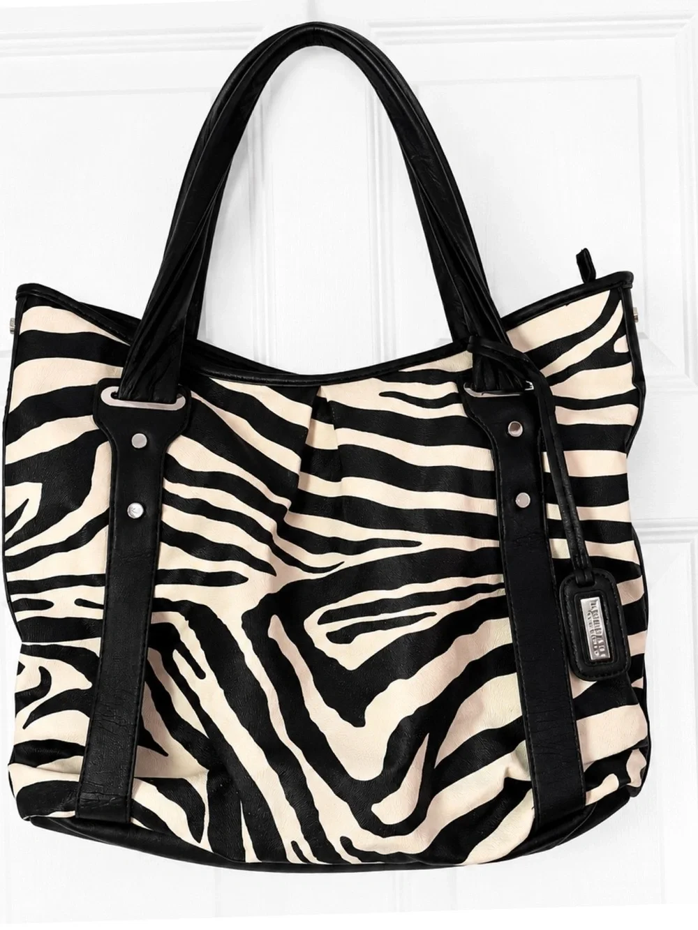 Mondani NY Zebra Print faux leather Tote Bag